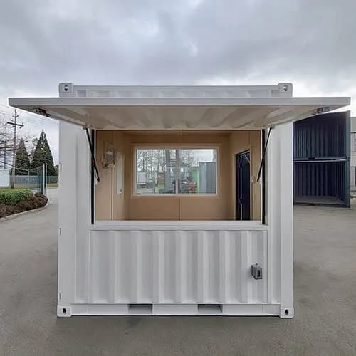 Cafetería bar en contenedor de 10 pies, nuevo en blanco